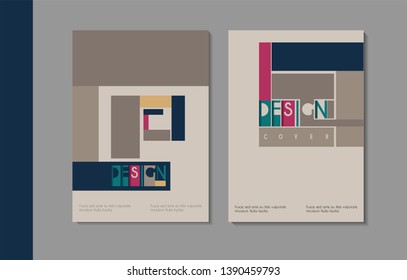 Vector minimalistic cover design. Template for brochure, education, business, web design.