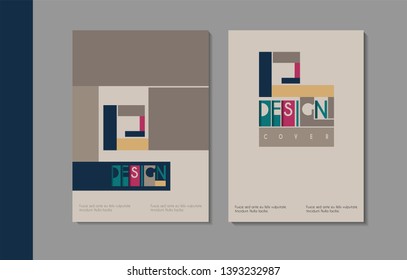 Vector minimalistic cover design. Template for brochure, education, business, web design.