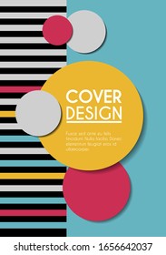 Vector minimalistic cover design. Template for brochure, education, business, web design.