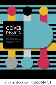 Vector minimalistic cover design. Template for brochure, education, business, web design.