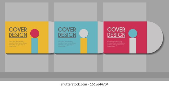 Vector minimalistic cover design. Template for brochure, education, business, web design.