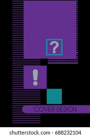 Vector minimalistic cover design. Template for brochure, education, business, web design.