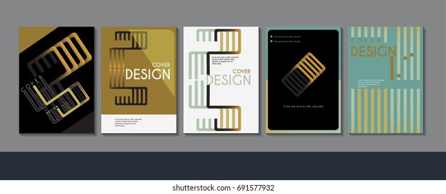 Vector minimalistic cover design. Template for brochure, education, business, web design.