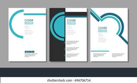Vector minimalistic cover design. Template for brochure, education, business, web design.