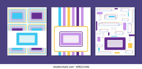 Vector minimalistic cover design. Template for brochure, education, business, web design.
