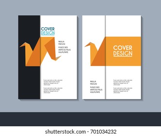 Vector minimalistic cover design. Template for brochure, education, business, web design.