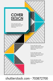 Vector minimalistic cover design. Template for brochure, education, business, web design.