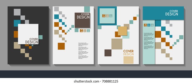 Vector minimalistic cover design. Template for brochure, education, business, web design.