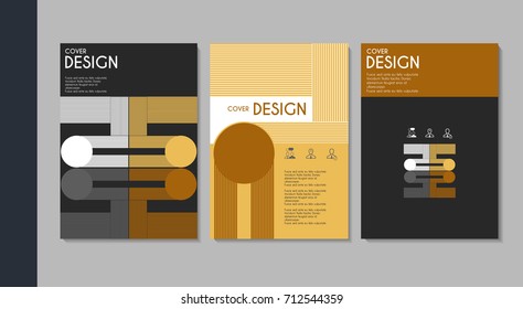 Vector minimalistic cover design. Template for brochure, education, business, web design.