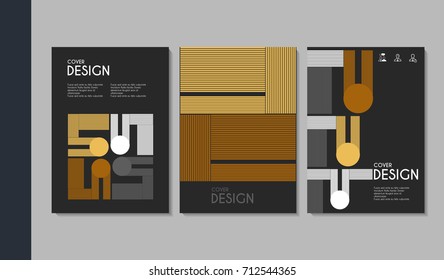 Vector minimalistic cover design. Template for brochure, education, business, web design.