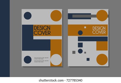 Vector minimalistic cover design. Template for brochure, education, business, web design.
