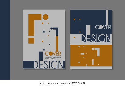Vector minimalistic cover design. Template for brochure, education, business, web design.