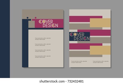 Vector minimalistic cover design. Template for brochure, education, business, web design.