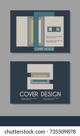 Vector minimalistic cover design. Template for brochure, education, business, web design.