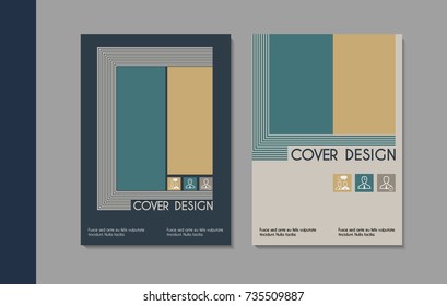 Vector minimalistic cover design. Template for brochure, education, business, web design.