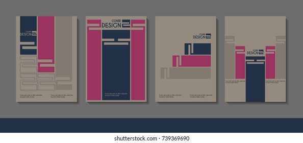 Vector minimalistic cover design. Template for brochure, education, business, web design.