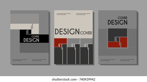 Vector minimalistic cover design. Template for brochure, education, business, web design.