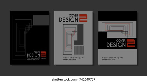 Vector minimalistic cover design. Template for brochure, education, business, web design.