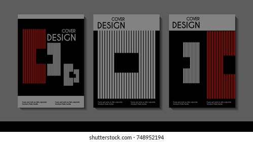 Vector minimalistic cover design. Template for brochure, education, business, web design.