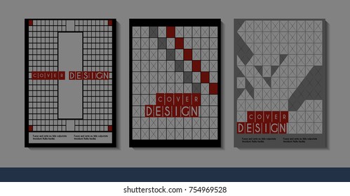 Vector minimalistic cover design. Template for brochure, education, business, web design.