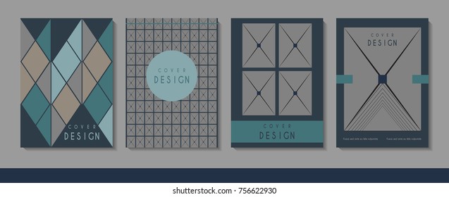 Vector minimalistic cover design. Template for brochure, education, business, web design.