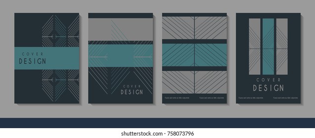 Vector minimalistic cover design. Template for brochure, education, business, web design.