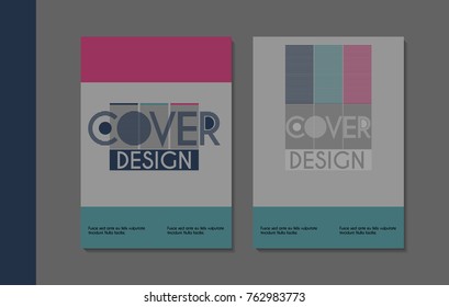 Vector minimalistic cover design. Template for brochure, education, business, web design.