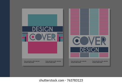 Vector minimalistic cover design. Template for brochure, education, business, web design.