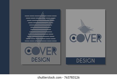 Vector minimalistic cover design. Template for brochure, education, business, web design.