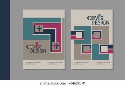Vector minimalistic cover design. Template for brochure, education, business, web design.