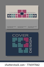 Vector minimalistic cover design. Template for brochure, education, business, web design.