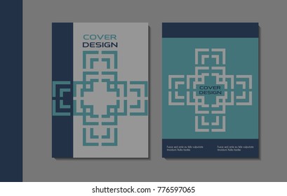 Vector minimalistic cover design. Template for brochure, education, business, web design.