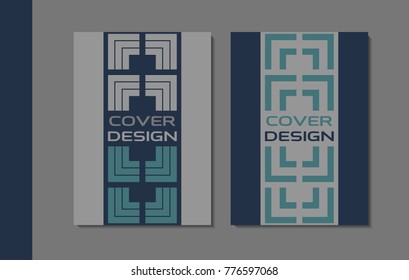 Vector minimalistic cover design. Template for brochure, education, business, web design.