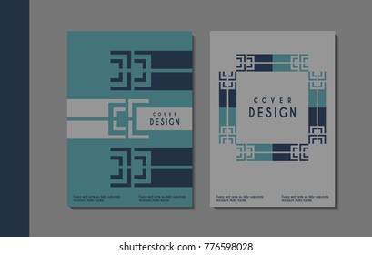 Vector minimalistic cover design. Template for brochure, education, business, web design.