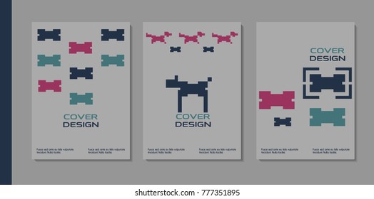 Vector minimalistic cover design. Template for brochure, education, business, web design.