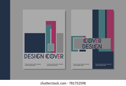 Vector minimalistic cover design. Template for brochure, education, business, web design.