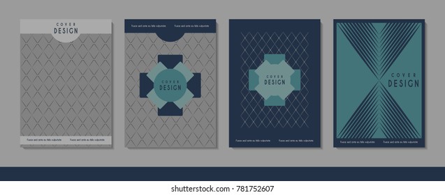 Vector minimalistic cover design. Template for brochure, education, business, web design.