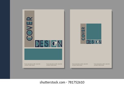 Vector minimalistic cover design. Template for brochure, education, business, web design.