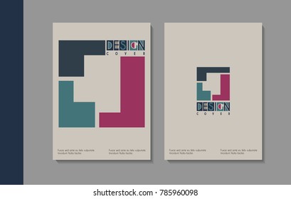 Vector minimalistic cover design. Template for brochure, education, business, web design.