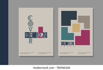 Vector minimalistic cover design. Template for brochure, education, business, web design.