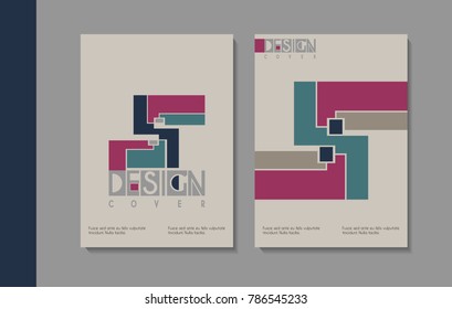 Vector minimalistic cover design. Template for brochure, education, business, web design.