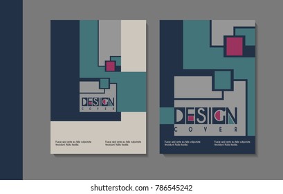 Vector minimalistic cover design. Template for brochure, education, business, web design.