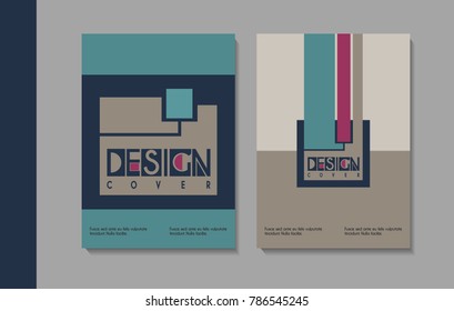 Vector minimalistic cover design. Template for brochure, education, business, web design.