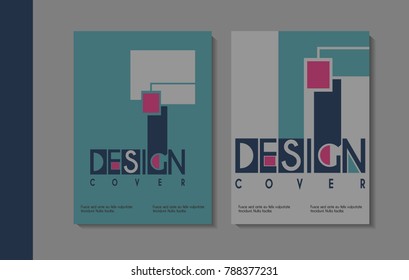 Vector minimalistic cover design. Template for brochure, education, business, web design.