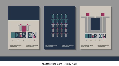 Vector minimalistic cover design. Template for brochure, education, business, web design.