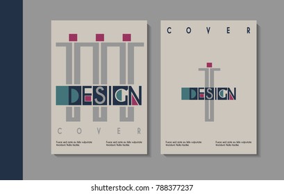 Vector minimalistic cover design. Template for brochure, education, business, web design.