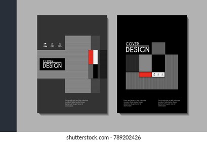 Vector minimalistic cover design. Template for brochure, education, business, web design.