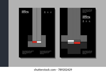 Vector minimalistic cover design. Template for brochure, education, business, web design.