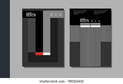Vector minimalistic cover design. Template for brochure, education, business, web design.