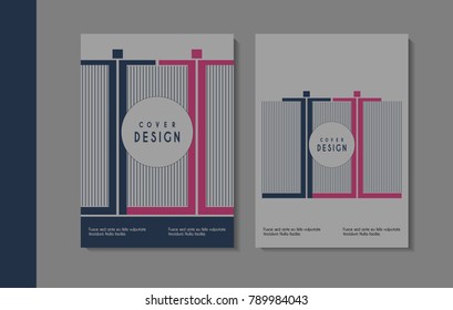 Vector minimalistic cover design. Template for brochure, education, business, web design.